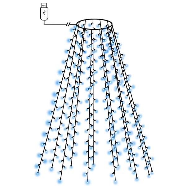vidaXL &Chi;&rho;&iota;&sigma;&tau;&omicron;&upsilon;&gamma;&epsilon;&nu;&nu;&iota;ά&tau;&iota;&kappa;&alpha; &Lambda;&alpha;&mu;&pi;ά&kappa;&iota;&alpha; &Chi;&tau;&alpha;&pi;ό&delta;&iota; 150 LED &Mu;&pi;&lambda;&epsilon; 150 &epsilon;&kappa;.