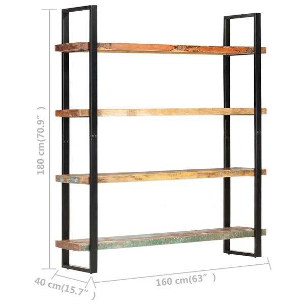 vidaXL Βιβλιοθήκη με 4 Επίπεδα 160x40x180 εκ. Μασίφ Ανακυκλωμένο Ξύλο