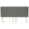 vidaXL Κεφαλάρι με Πτερύγια Σκούρο Γκρι 203x23x118/128 εκ. Υφασμάτινο