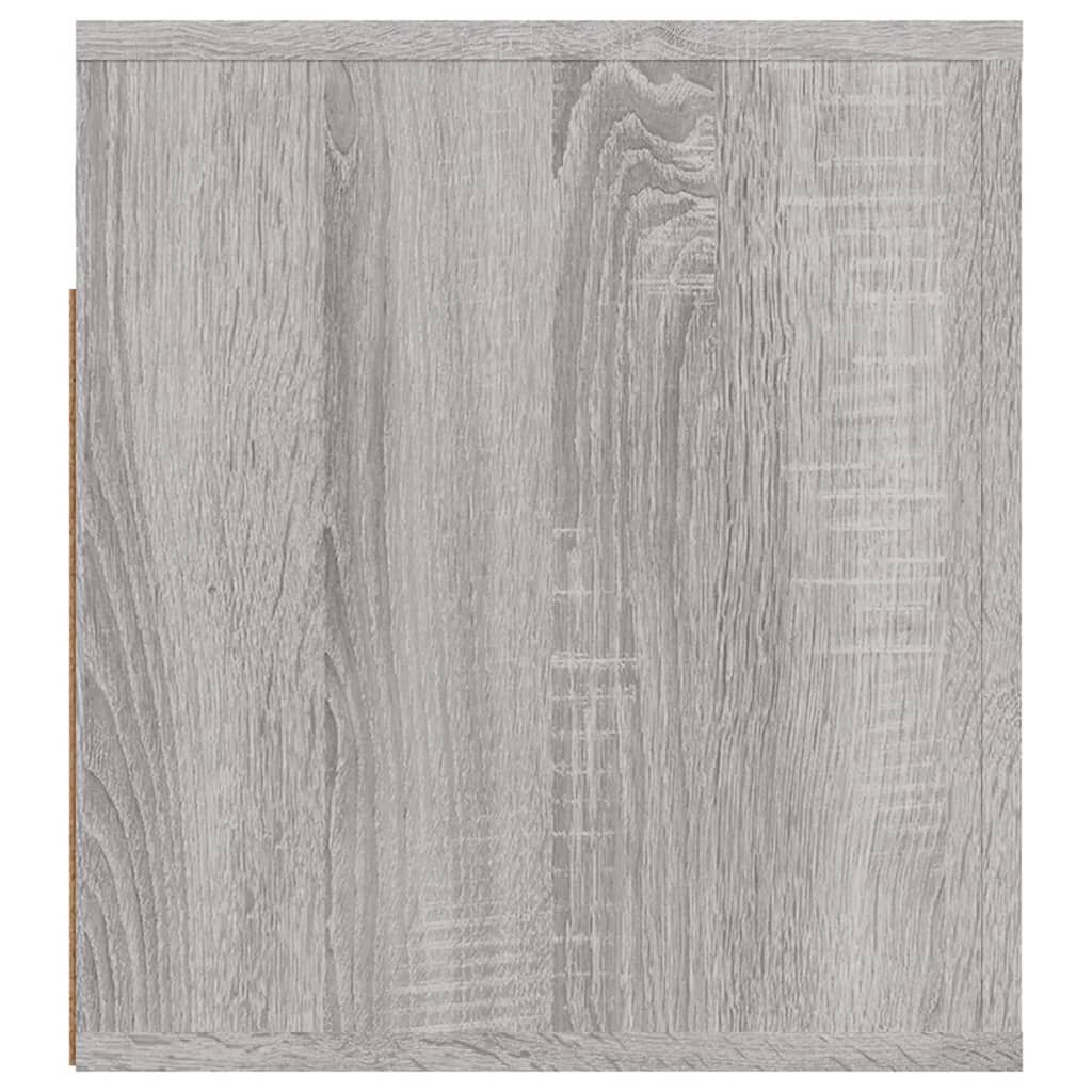 vidaXL Κομοδίνα Επιτοίχια 2 τεμ. Γκρι Sonoma 50x36x40 εκ.
