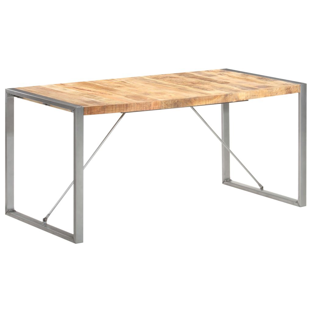 vidaXL Τραπεζαρία 160 x 80 x 75 εκ. από Μασίφ Ακατέργαστο Ξύλο Μάνγκο