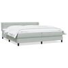 vidaXL Box Spring κρεβάτι με στρώμα ανοιχτό γκρι 200x210 cm Βελούδινο