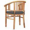 vidaXL Καρέκλες Κήπου 2 pcs Καφέ 63 x 58 x 89 εκ. Μασίφ ξύλο teak