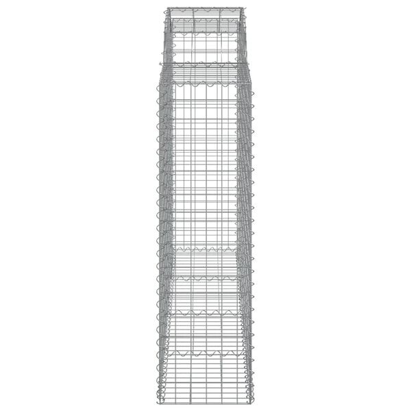 vidaXL Συρματοκιβώτια Τοξωτά 2 τεμ. 200x50x140/160 εκ. Γαλβαν. Ατσάλι