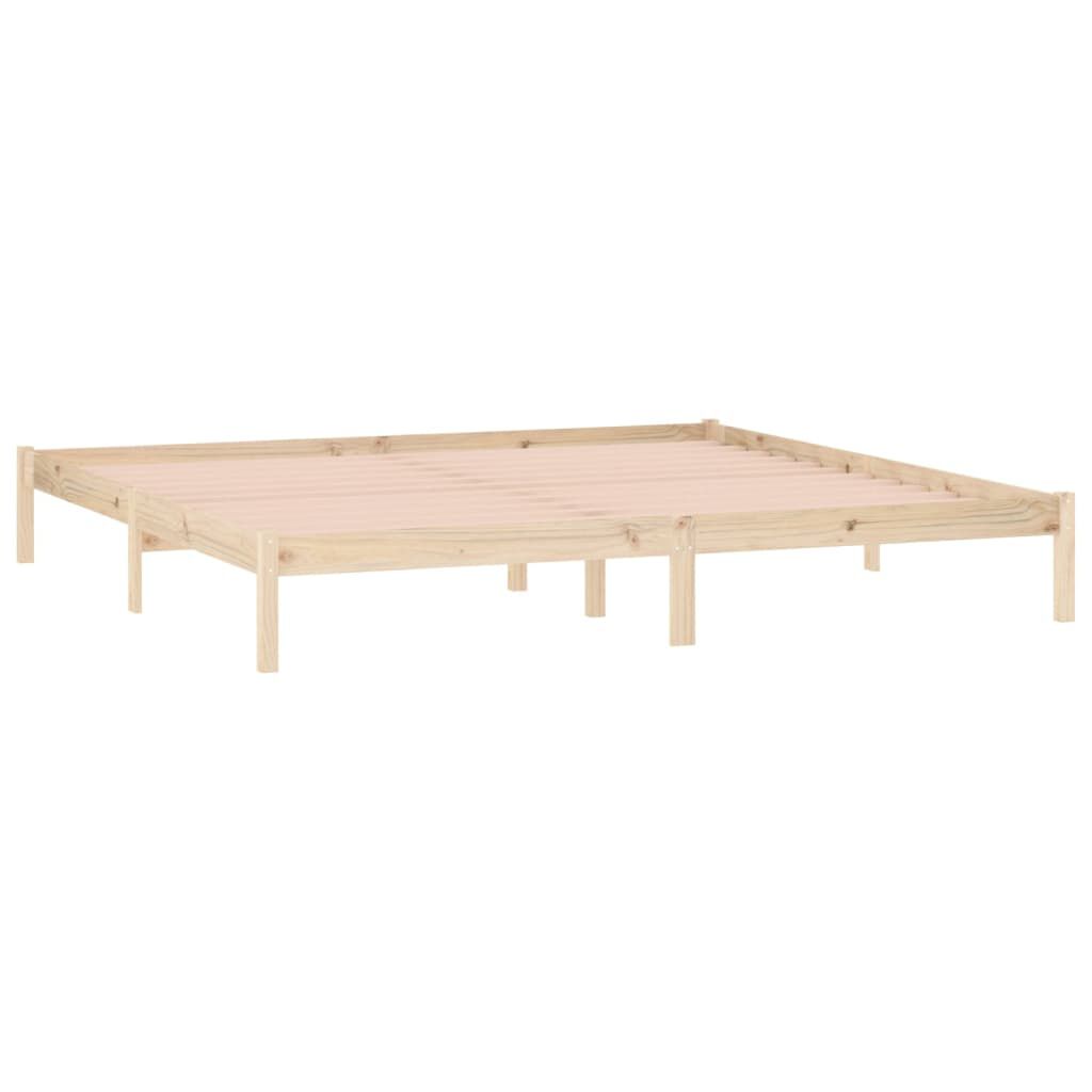 vidaXL Σκελετός Κρεβ. Χωρίς Στρώμα 193x203 εκ. από Μασίφ Ξύλο Πεύκου