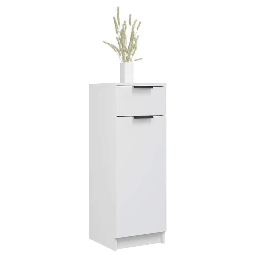 vidaXL Ντουλάπι Μπάνιου Λευκό 32 x 34 x 90 εκ. Επεξεργασμένο Ξύλο
