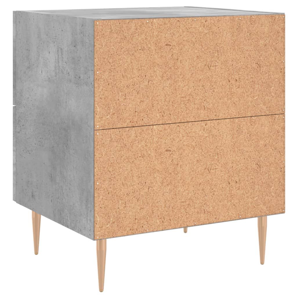 vidaXL Κομοδίνο Γκρι Σκυροδ. 40 x 35 x 47,5 εκ. από Επεξεργασμένο Ξύλο