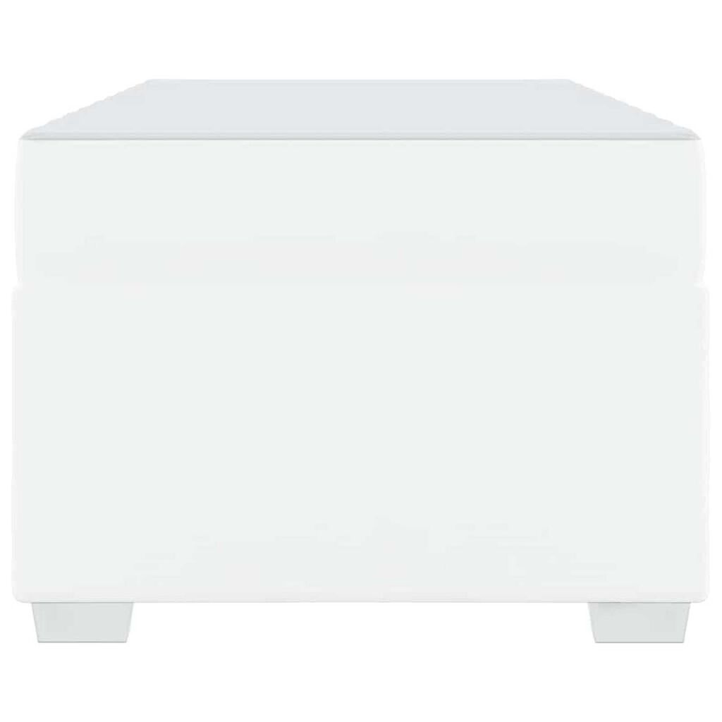vidaXL Σκελετός Κρεβατιού Λευκό 90 x 190 cm Τεχνητό δέρμα