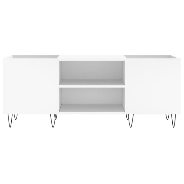 vidaXL Δισκοθήκη Λευκή 121 x 38 x 48 εκ. Επεξεργασμένο Ξύλο