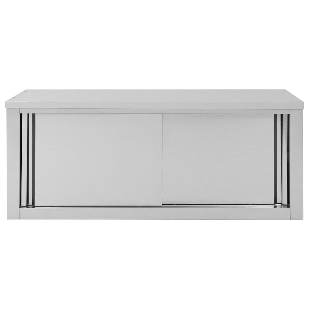 vidaXL Ερμάριο Τοίχου με Συρόμενες Πόρτες 120x40x50 εκ. Ανοξ. Ατσάλι