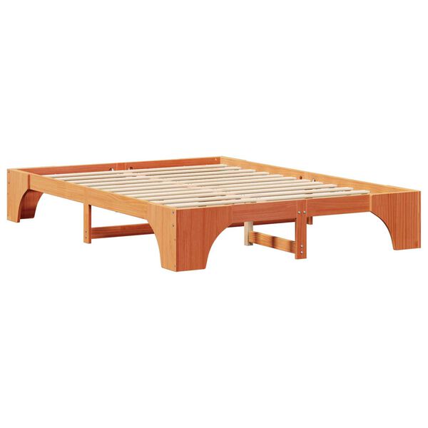 vidaXL Κρεβάτι Καφέ Ξύλο 160 x 200 cm Ανθεκτικό Μινιμαλιστικό Κρεβάτι