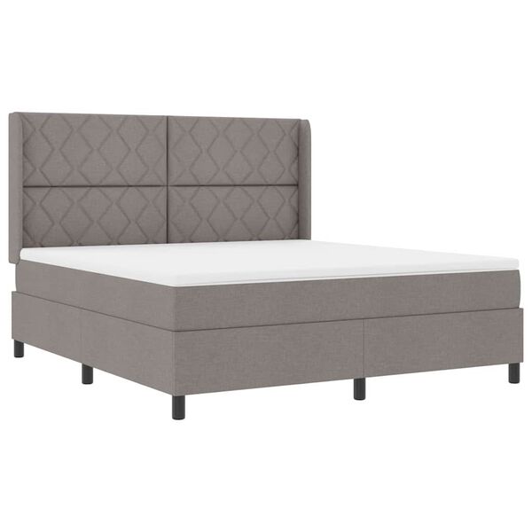vidaXL &Kappa;&rho;&epsilon;&beta;ά&tau;&iota; &mu;&epsilon; &epsilon;&lambda;&alpha;&tau;ή&rho;&iota;&alpha; &mu;&epsilon; &sigma;&tau;&rho;ώ&mu;&alpha; Taupe 180 x 200 cm ύ&phi;&alpha;&sigma;&mu;&alpha;