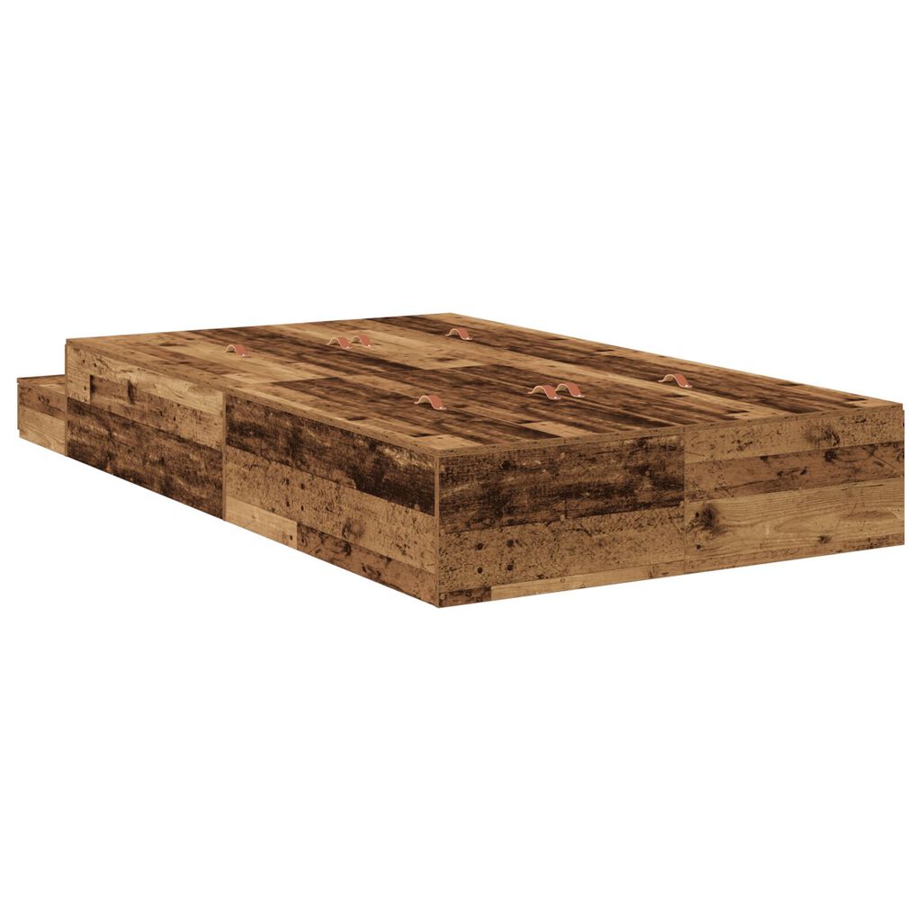 vidaXL Κρεβάτι Αποθήκης Παλιού Ξύλου 120x200 εκ.