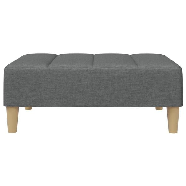 vidaXL Υποπόδιο Σκούρο Γκρι 77x55x31 εκ. Υφασμάτινο