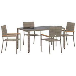 vidaXL &Sigma;έ&tau; &phi;&alpha;&gamma;&eta;&tau;&omicron;ύ &gamma;&iota;&alpha; &kappa;ή&pi;&omicron; 5 pcs &Gamma;&kappa;&rho;&iota; &sigma;&upsilon;&nu;&theta;&epsilon;&tau;&iota;&kappa;ό &rho;&alpha;&tau;ά&nu;