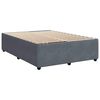 vidaXL Κρεβάτι Boxspring με Στρώμα Σκούρο Γκρι 160x200 εκ. Βελούδινο