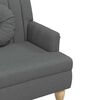 vidaXL Παγκάκι Σκούρο Γκρι 113x64,5x75,5 εκ. Υφασμάτινο με Μαξιλάρια