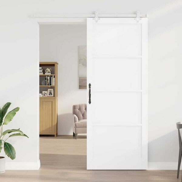 vidaXL Συρόμενη Πόρτα Λευκό 93 x 232 εκ.