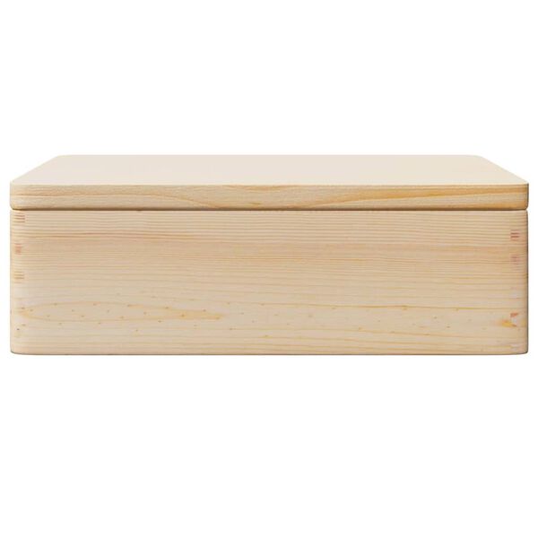 vidaXL Ξύλινο κουτί με καπάκι 40x30x13 cm από μασίφ ξύλο πεύκο