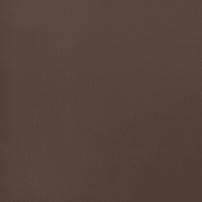 vidaXL Κρεβάτι Boxspring με Στρώμα Καφέ 90x200 εκ. από Συνθετικό Δέρμα