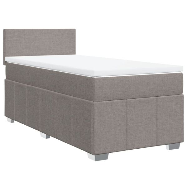 vidaXL &Kappa;&rho;&epsilon;&beta;ά&tau;&iota; Boxspring &mu;&epsilon; &Sigma;&tau;&rho;ώ&mu;&alpha; Taupe 90x190 &epsilon;&kappa;.&Upsilon;&phi;&alpha;&sigma;&mu;ά&tau;&iota;&nu;&omicron;