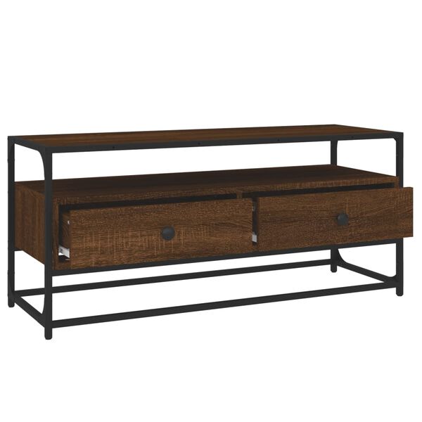 vidaXL Έπιπλο Τηλεόρασης Καφέ Δρυς 100x35x45 εκ. Επεξεργασμένο Ξύλο