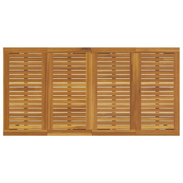 vidaXL Υπαίθρια Τραπέζια Φυσικό και μαύρο 180 x 90 x 75 cm
