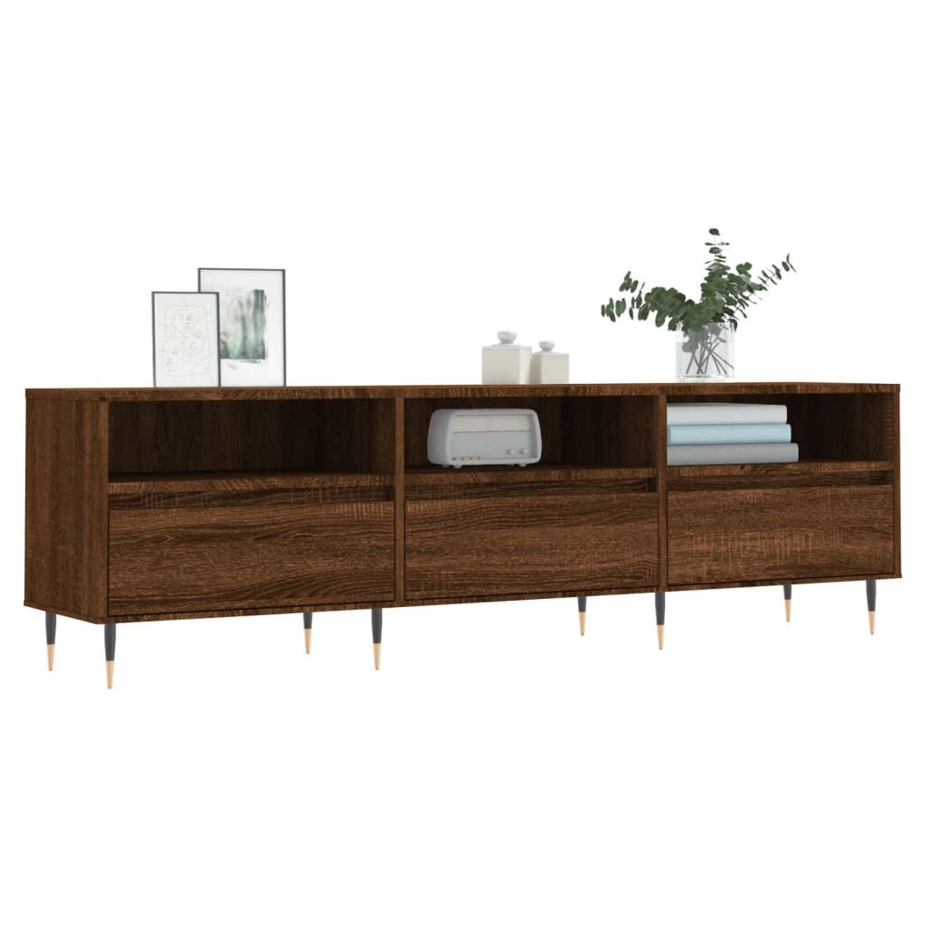 vidaXL Έπιπλο Τηλεόρασης Καφέ Δρυς 150x30x44,5 εκ. Επεξεργασμένο Ξύλο