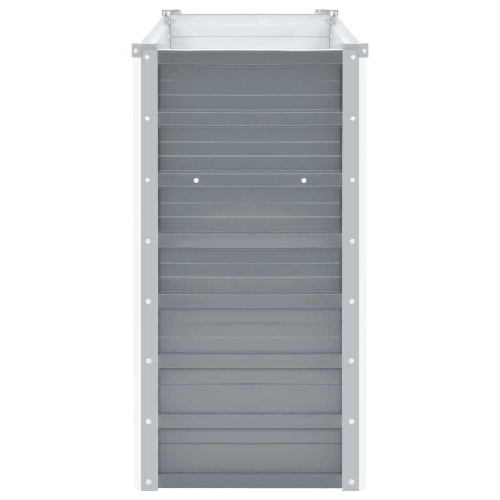 vidaXL Ζαρντινιέρα Υπερυψωμένη Γκρι 100x40x77 εκ. Γαλβανισμ. Χάλυβας