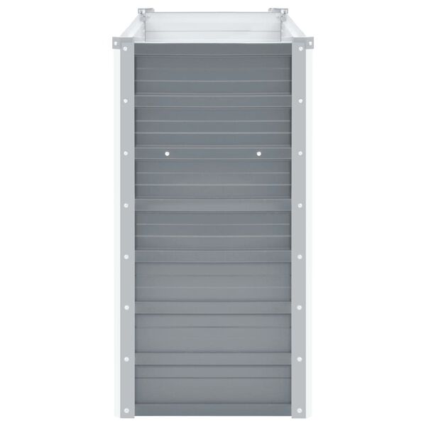vidaXL Ζαρντινιέρα Υπερυψωμένη Γκρι 100x40x77 εκ. Γαλβανισμ. Χάλυβας