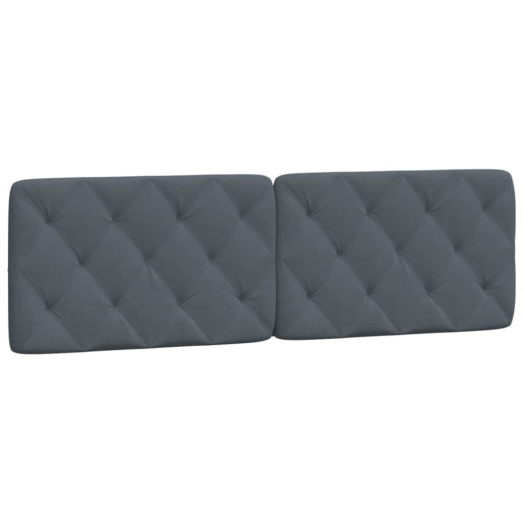 vidaXL Κρεβάτι με Στρώμα Σκούρο Γκρι 160x200 εκ. Βελούδινο