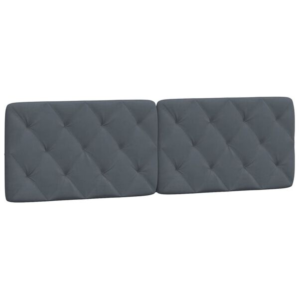 vidaXL Κρεβάτι με Στρώμα Σκούρο Γκρι 160x200 εκ. Βελούδινο