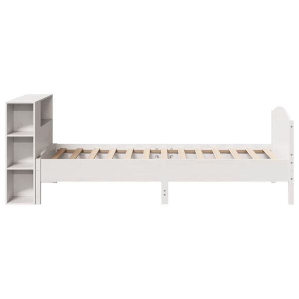 vidaXL Κρεβάτι Βιβλιοθήκη Χωρίς Στρώμα 90x200 εκ Μασίφ Ξύλο Πεύκου