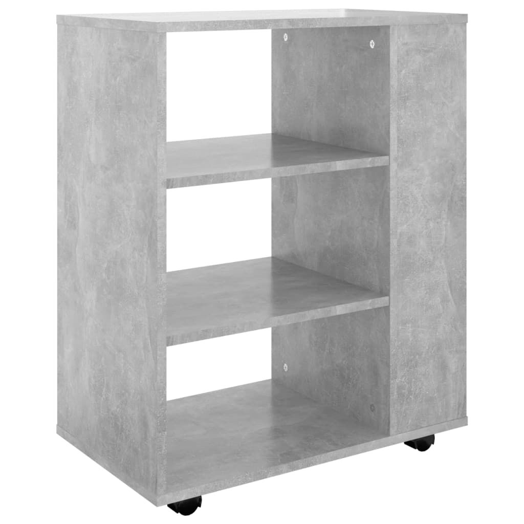 vidaXL Ντουλάπι Τροχήλατο Γκρι Σκυρ. 60 x 35 x 75 εκ. από Επεξ. Ξύλο
