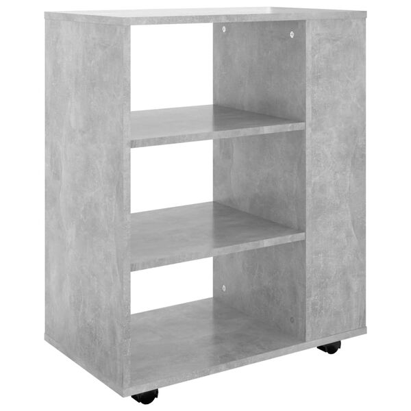 vidaXL Ντουλάπι Τροχήλατο Γκρι Σκυρ. 60 x 35 x 75 εκ. από Επεξ. Ξύλο