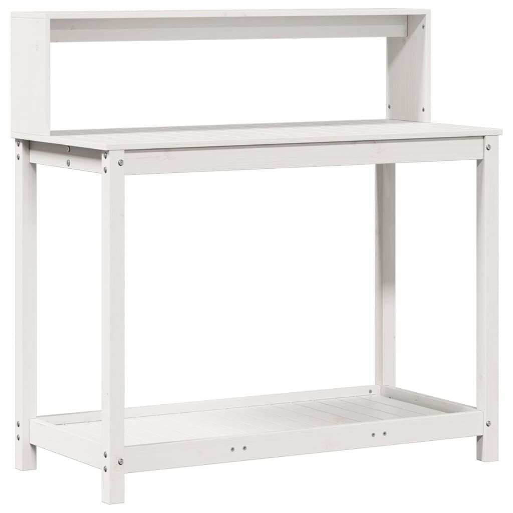 vidaXL Τραπέζι Κηπουρικής με Ράφια 108x50x109,5 εκ. Μασίφ Ξύλο Πεύκου