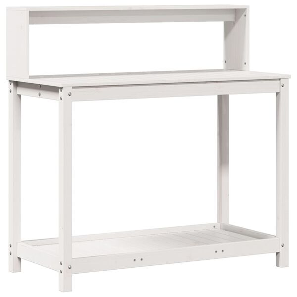 vidaXL Τραπέζι Κηπουρικής με Ράφια 108x50x109,5 εκ. Μασίφ Ξύλο Πεύκου