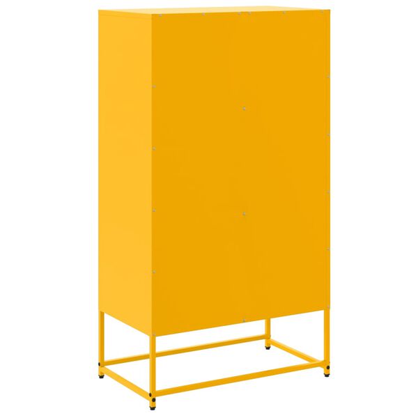 vidaXL Ραφιέρα Μουσταρδί 68,5x38,5x123,5 εκ. από Ατσάλι