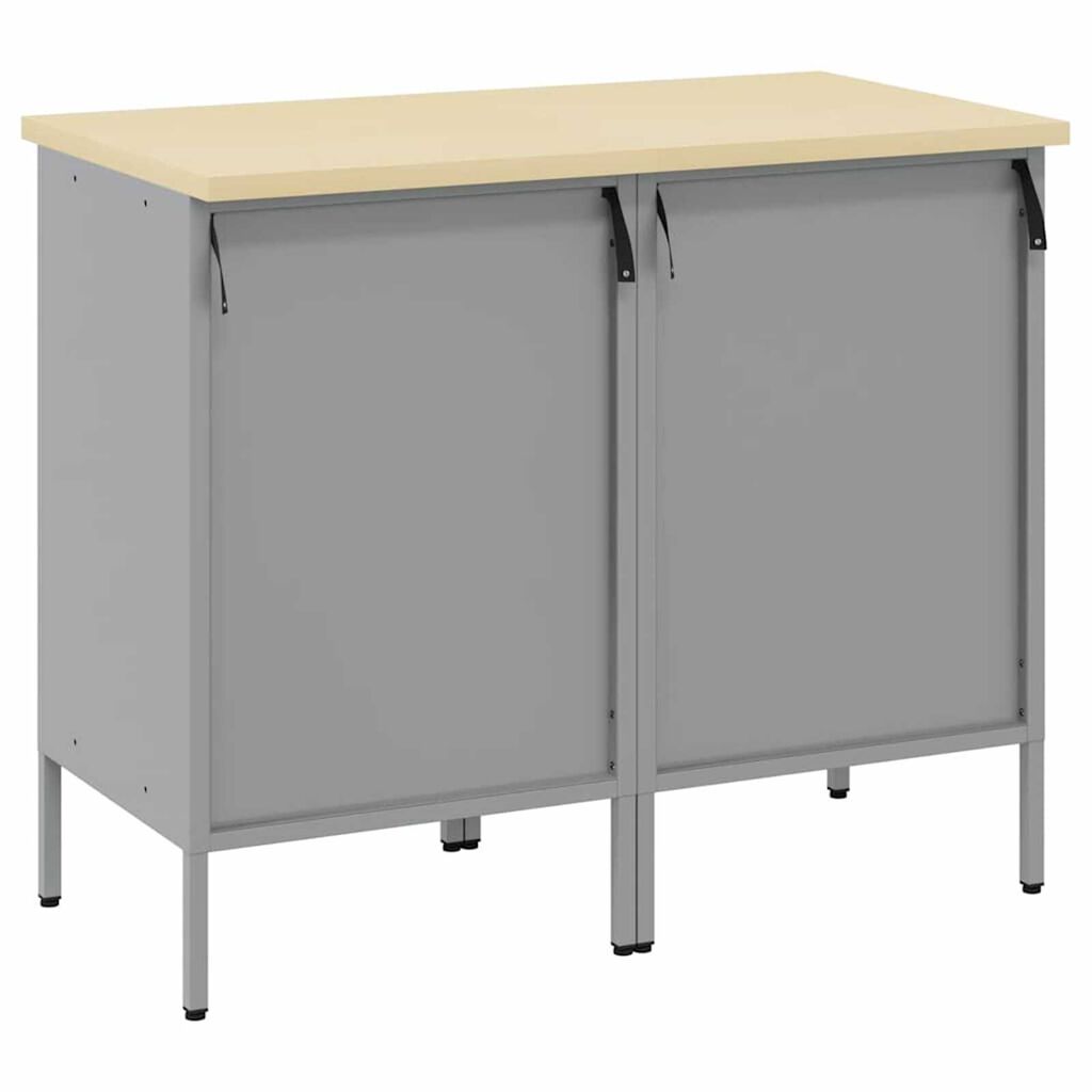 vidaXL Ντουλάπα Εργασίας 2 pcs Μαύρο και Γκρι 100 x 55 x 85 εκ.