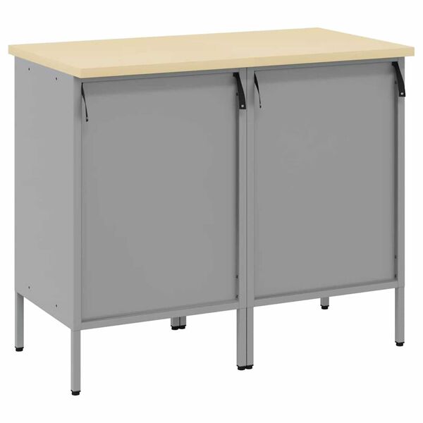 vidaXL Ντουλάπα Εργασίας 2 pcs Μαύρο και Γκρι 100 x 55 x 85 εκ.