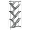 vidaXL Βιβλιοθήκη Γκρι Sonoma 79x30x180 εκ. Επεξεργ. Ξύλο & Μέταλλο