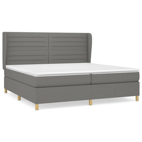 vidaXL &Kappa;&rho;&epsilon;&beta;ά&tau;&iota; Boxspring &mu;&epsilon; &Sigma;&tau;&rho;ώ&mu;&alpha; &Sigma;&kappa;&omicron;ύ&rho;&omicron; &Gamma;&kappa;&rho;&iota; 200x200 &epsilon;&kappa;. &Upsilon;&phi;&alpha;&sigma;&mu;ά&tau;&iota;&nu;&omicron;