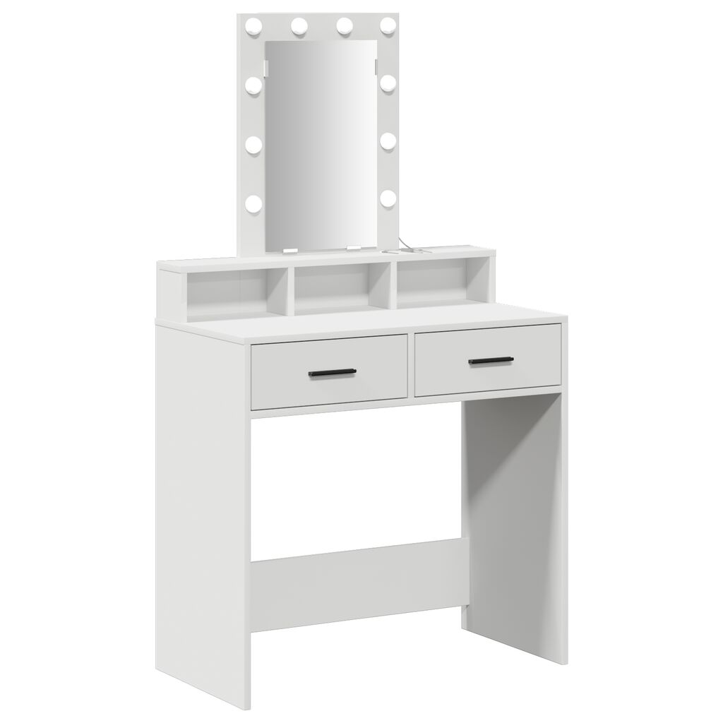 vidaXL Τραπέζι περιποίησης Λευκό 79 x 41 x 140 εκ. Επεξεργασμένο ξύλο
