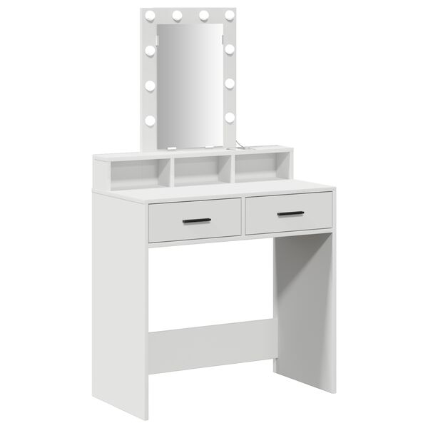 vidaXL Τραπέζι περιποίησης Λευκό 79 x 41 x 140 εκ. Επεξεργασμένο ξύλο