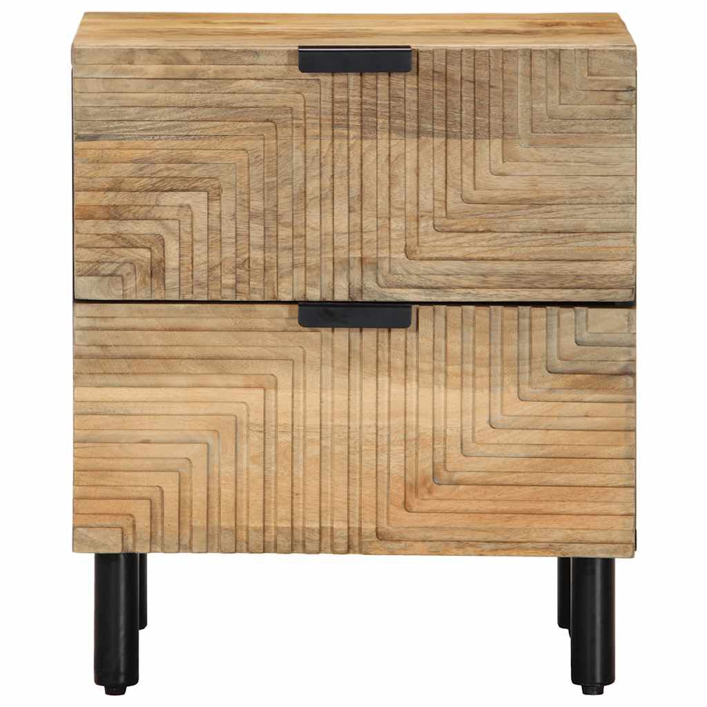 vidaXL Κομοδίνα 2 τεμάχια καφέ 40x33x46 cm από μασίφ ξύλο Mango