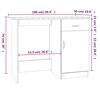 vidaXL Γραφείο Καφέ Δρυς 100x50x76 εκ. από Επεξεργασμένο Ξύλο