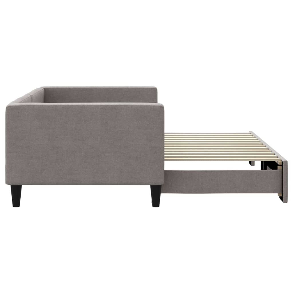 vidaXL Καναπές Κρεβάτι Συρόμενος Taupe 90 x 200 εκ. Υφασμάτινος
