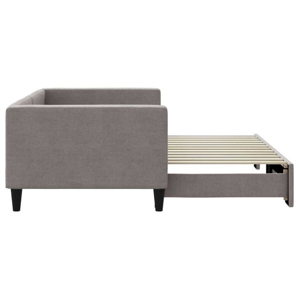vidaXL Καναπές Κρεβάτι Συρόμενος Taupe 90 x 200 εκ. Υφασμάτινος
