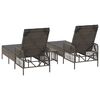 vidaXL Ξαπλώστρα 2-πρόσωπο 2 pcs Γκρι 35 x 35 x 32 εκ. συνθετικό ρατάν