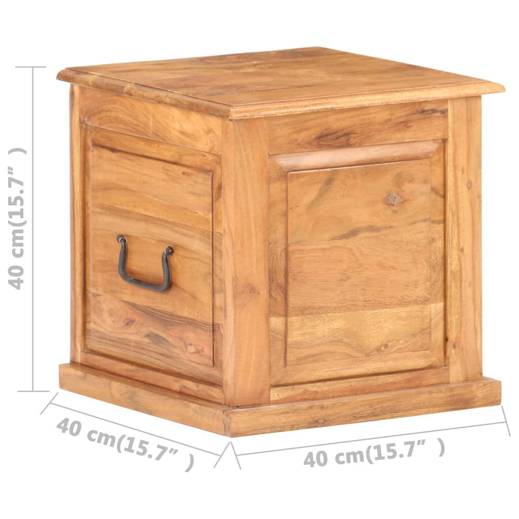 vidaXL Μπαούλο 40 x 40 x 40 εκ. από Μασίφ Ξύλο Ακακίας